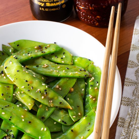 Spicy Snow Peas with Ginger