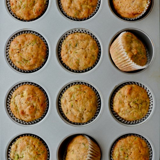 Zucchini Banana Muffins