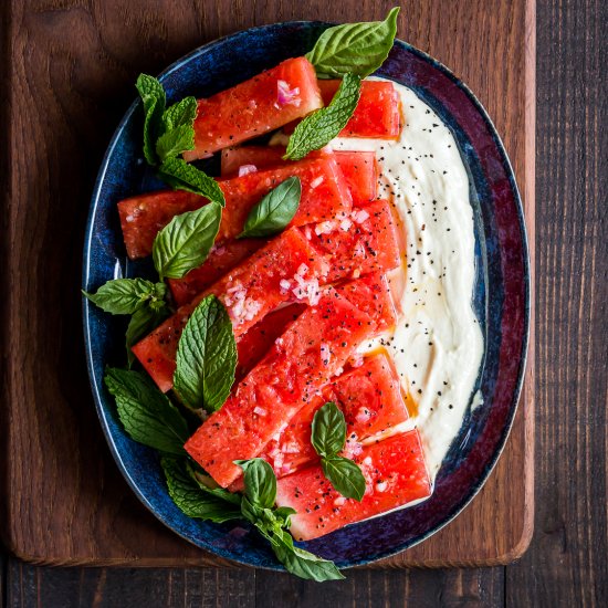 Marinated Watermelon Salad w/ Feta