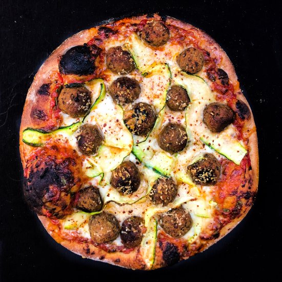 Summer Veggie “Meatball” Pizza