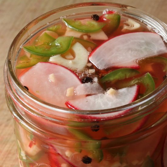 Pickled Radishes with Jalapeños