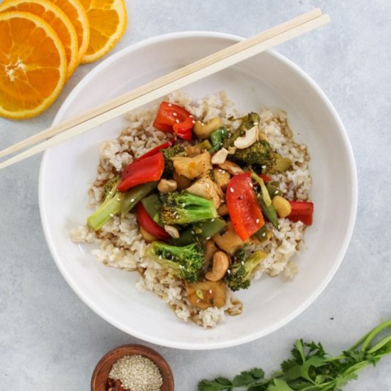 Healthier Orange Chicken Stir Fry