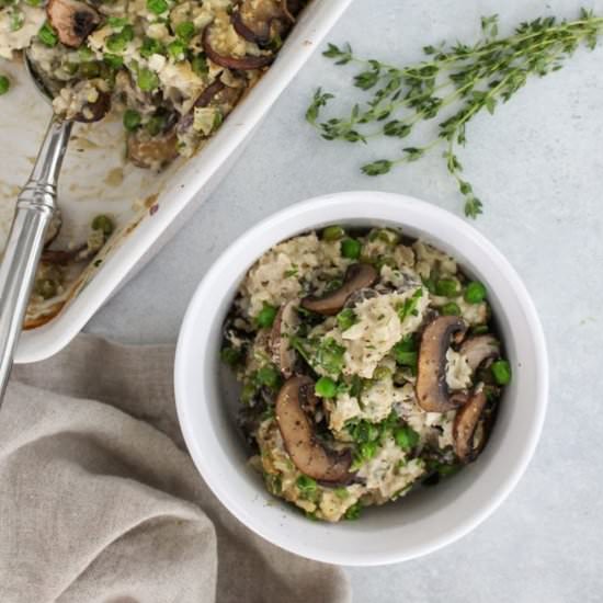 Mushroom Cauliflower Rice Risotto