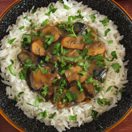 Vegan Mushroom Stroganoff (GF)