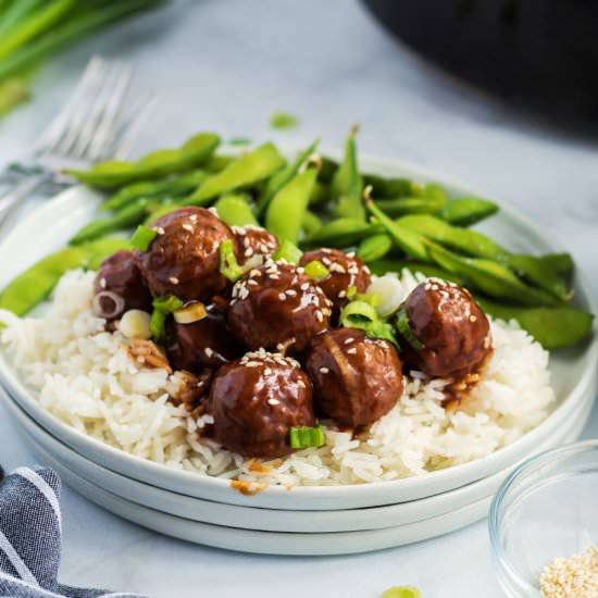 Crockpot Teriyaki Meatballs