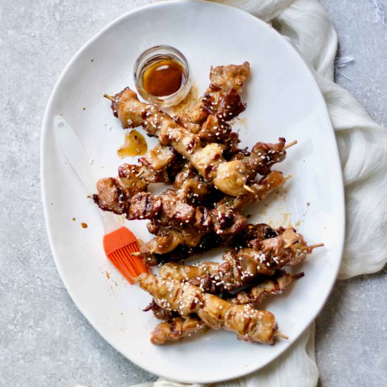 Japanese Grilled Turkey Skewers