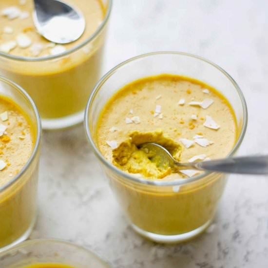 Golden Milk Coconut Mango Pudding