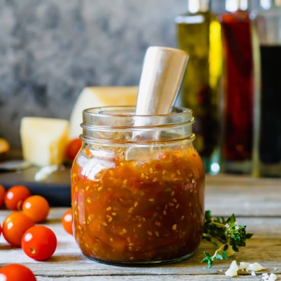 Small Batch Cherry Tomato Jam