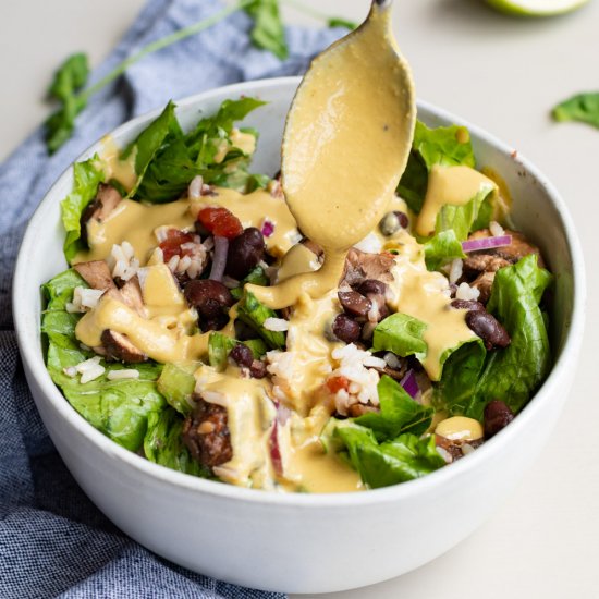 Cheesy Vegan Burrito Bowl