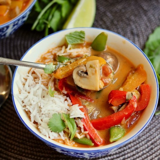 Thai Red Curry Vegetables (Vegan)