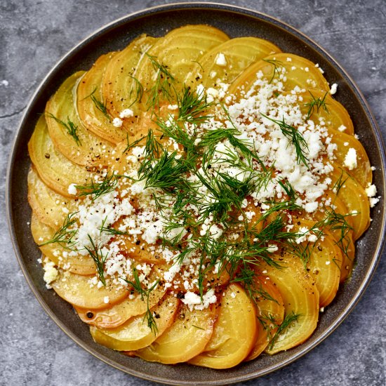 Golden Beet Carpaccio With Oregano