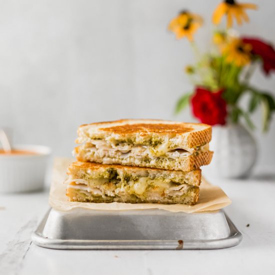 Turkey Pesto Grilled Cheese