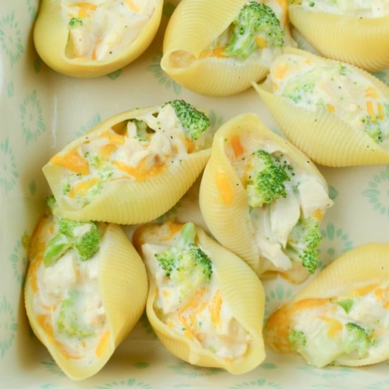 Cheesy Chicken Broccoli Stuffed Shells