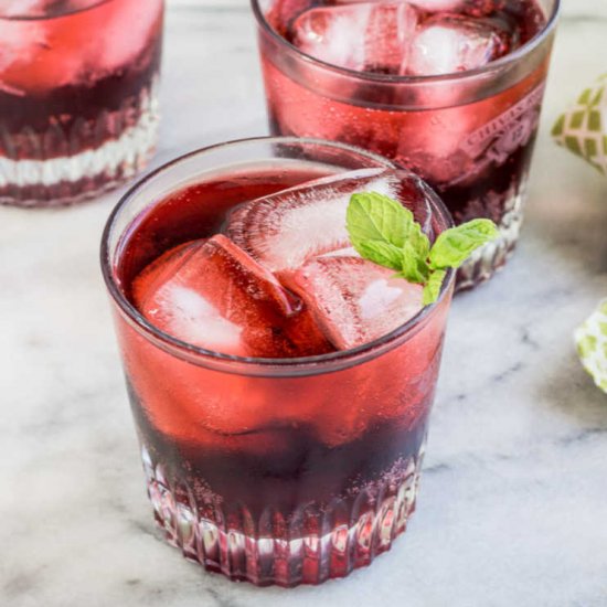 Loganberry cocktail