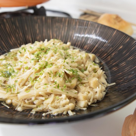 Enoki Mushrooms Side Dish