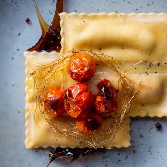 Doppio Ravioli of Peperonata