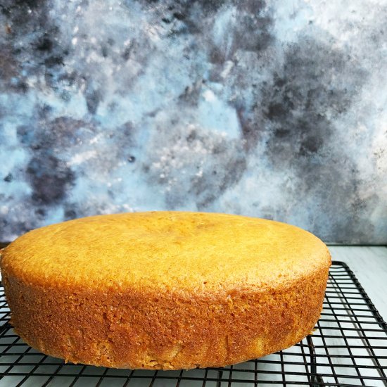 Eggless Vanilla Sponge Cake