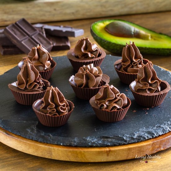 Avocado Chocolate Mousse in Cups