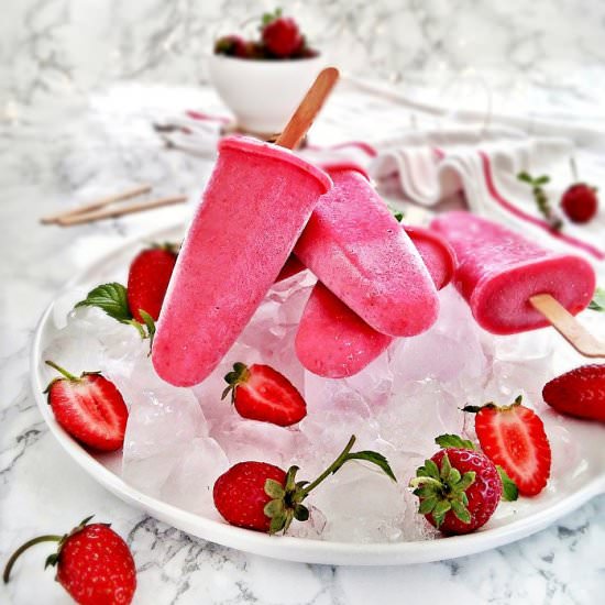 Strawberry Popsicles