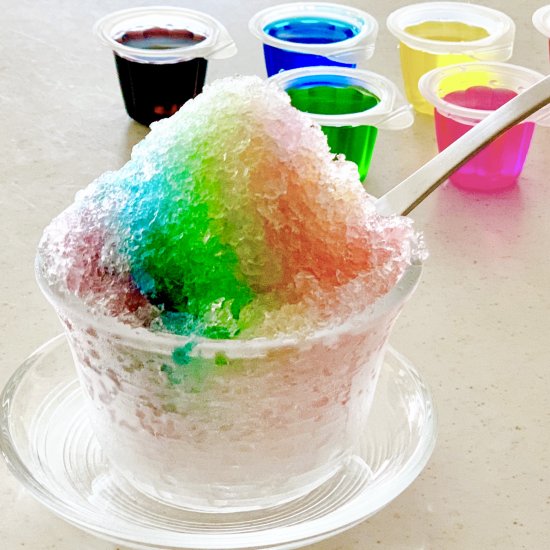 Rainbow Shaved Ice (Kakigōri)