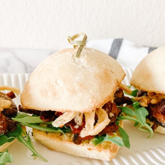 Vegan BBQ Mushroom Sliders