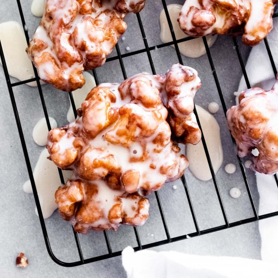 apple fritters with pecans