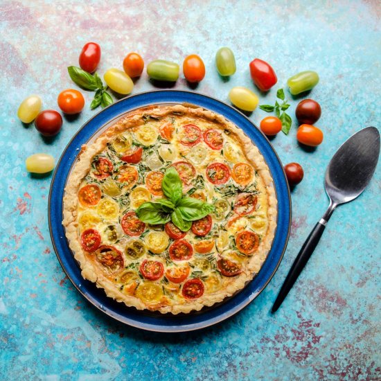 Easy Tomato & Bacon Tart