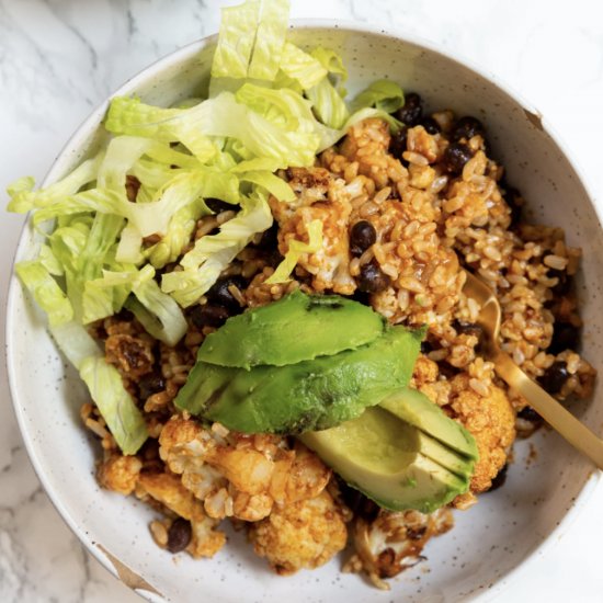 Cauliflower Enchilada Bowls