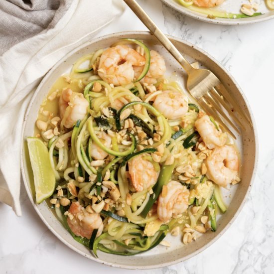 Shrimp Zucchini Noodle Pad Thai