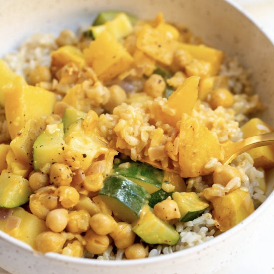 Zucchini and Potato Chickpea Curry