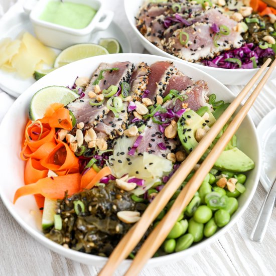 Sesame Crusted Ahi Tuna Power Bowls