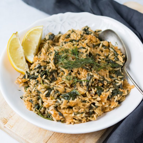 Greek Spinach Rice