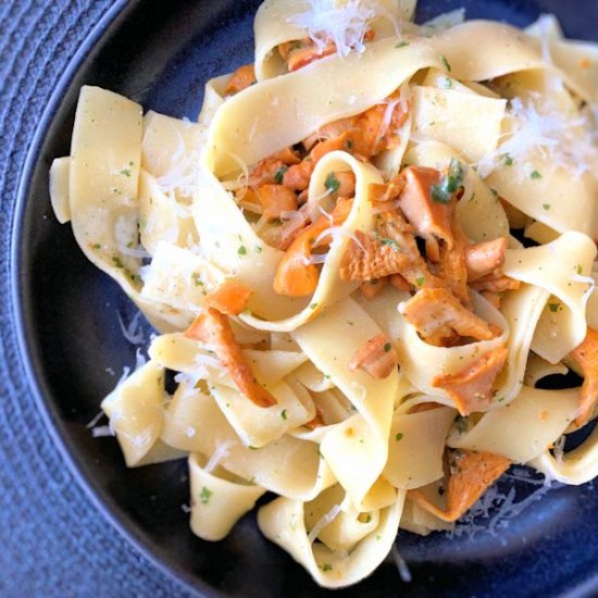 pappardelle with chanterelles