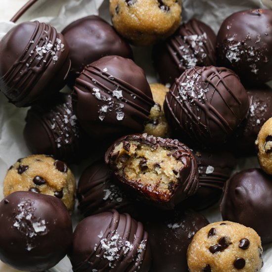 Dark Chocolate Cookie Dough Bites