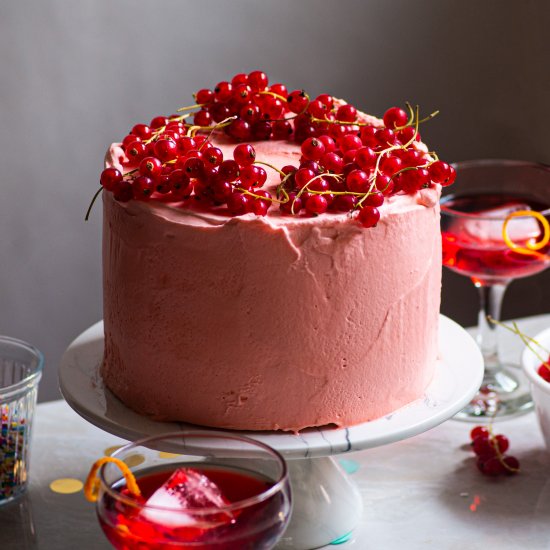 Rainbow Sherbet Funfetti Cake