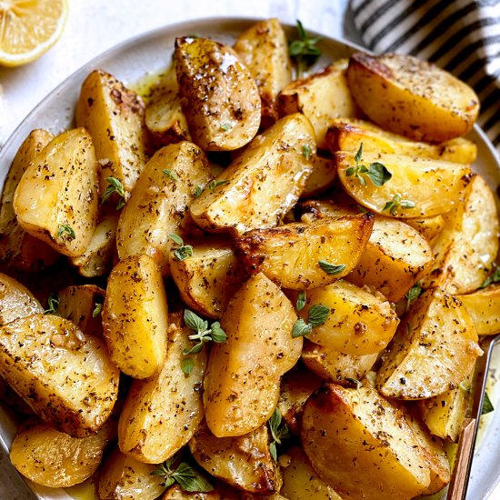 Lemon Potatoes with Garlic& Oregano