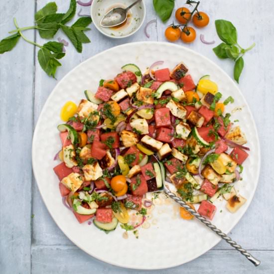 Watermelon & Halloumi Salad