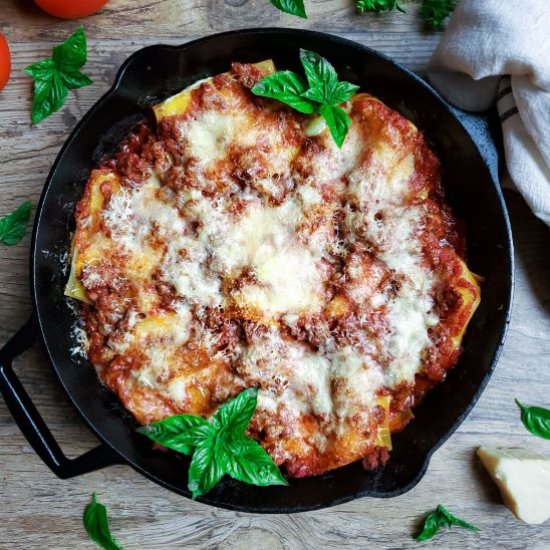 Three Cheese Lasagna Skillet