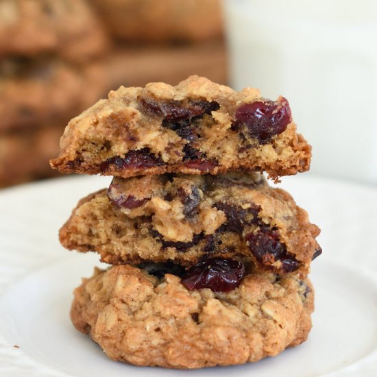 Oatmeal Cranberry Choc Chip Cookies