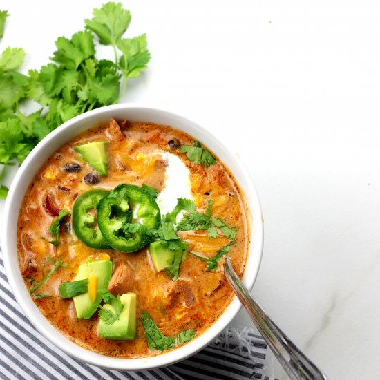 Creamy Chicken Enchilada Soup