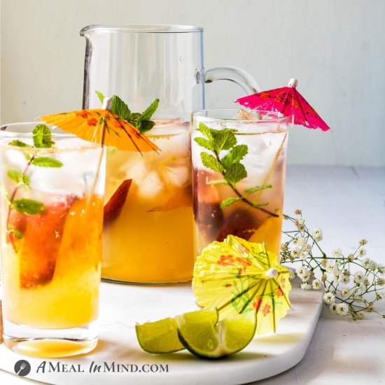 Peach Ginger Limeade Mocktail