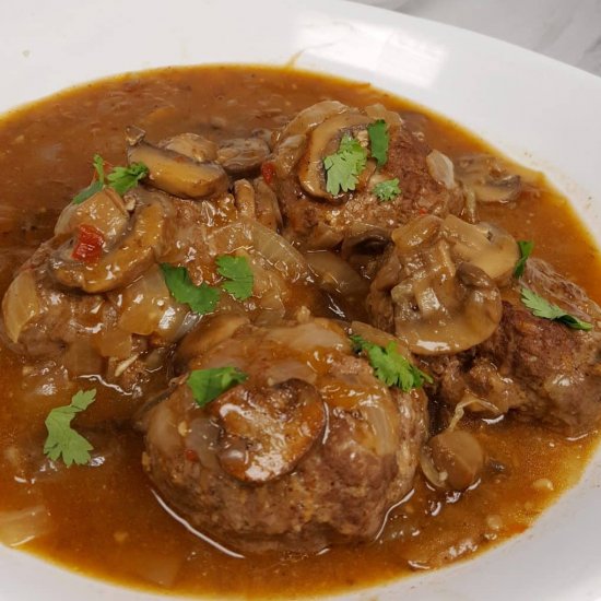 Pressure Cooker Salisbury Steak