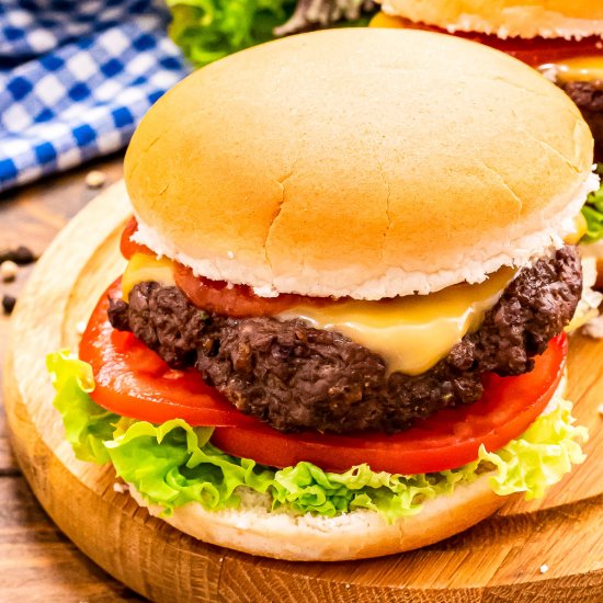 Air Fryer Burgers