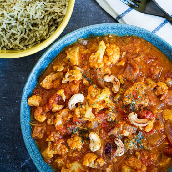 Cauliflower and Cashew Curry