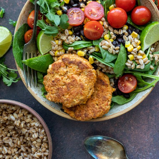 Salmon Patty Grain Bowl