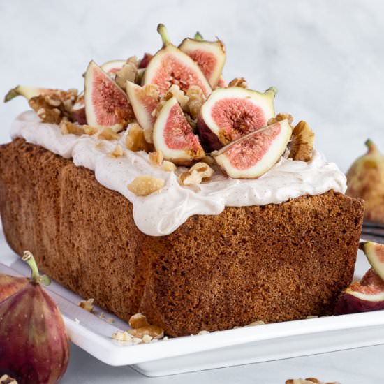 Walnut Pound Cake with Fresh Figs