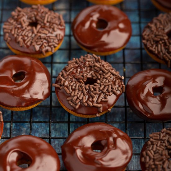 Mini Baked Pumpkin Cake Donuts