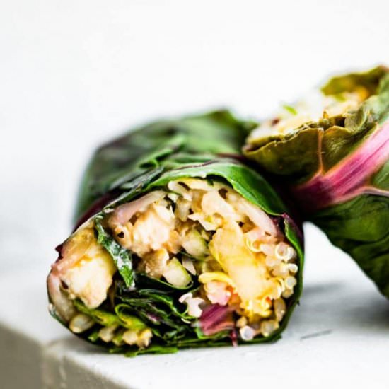 Swiss Chard Salad Wraps