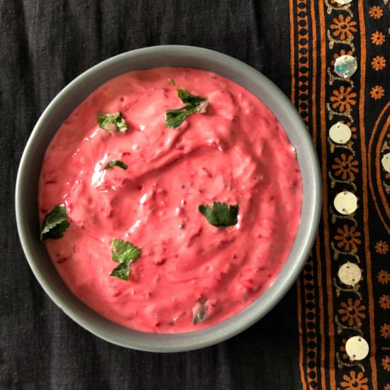 Beetroot raita