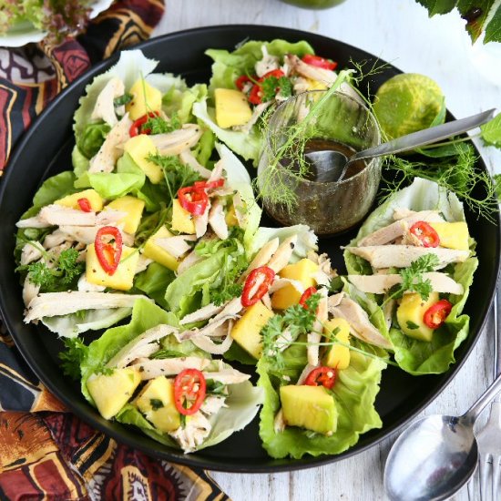 Coconut Chicken Salad with Mango